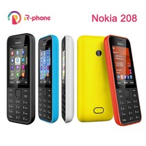 노키아 208 단일 Sim 듀얼 카드 버전 언락폰 전화 2G GSM 900/1800, 02 Black, 02 Dual SIM No Hebrew