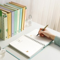 이유식 수유 일지 일기 신생아 아기 육아 성장 기록 일기장 먼슬리 스프링 다이어리 출산 축하 선물, 옐로우