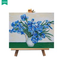 수란 3D 부조 DIY 명화 세트, 10.5*13.5cm+선물함+안료+화필x2+지지대, 화병에 담긴