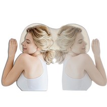 경추 목베개 2개1세트 1+1 3D 메모리폼 기능성 베개 모달커버 거북목 베개
