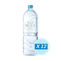 농심 백산수 무라벨 2L 12개