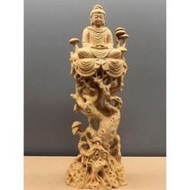 불상 부처님 미니 불상 불교굿즈 나무 조각 관음사 사규무니 부처 장식 동상 나무 덩굴 예술 조각 집 장식 인물 풍수 동상, 1