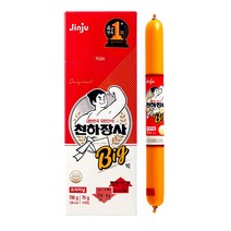 진주 천하장사 오리지날 소시지 빅 700g(10개입)무료배송/상온 멸균 체다치즈 DHA EPA 발색제 보존료 2무 트랜스지방 아이들 사무실 간식, 1곽