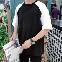 [리더스] 남성 라운드넥 나그랑반팔티 데일리 셔츠 2컬러