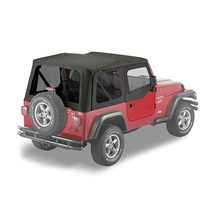 Bestop 5112433 OEM 하드웨어용 다크 탠 교체 A-탑 - 지프 1997-2002 랭글러 401650, Black Denim