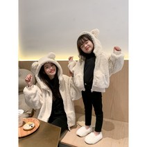 엄마랑 딸 모녀 커플룩 여아 키즈 아동 가을 겨울 양털 후리스 후드 집업 자켓 점퍼 등하원룩