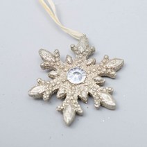 크리스마스 트리 데코 장식 골드펄 눈꽃 설정 행잉 크리스마스 오너먼트1P2타입, 눈꽃설정A