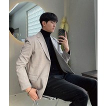[겨울특가]남자 기본체크 오버핏블레이져
