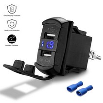 차 캠핑카 부품5V 4.2A LED 자동차 충전기 Can-AM Maverick X3 용 듀얼 USB 스위치 폴라리스 RZR 1000 800, 01 5V 4.2A