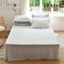 [르헤브] 베이직 시어서커 패드 겸 카페트 킹(K), 색상:화이트