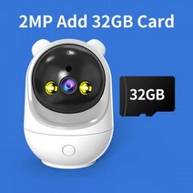 1080P HD IP 카메라 2MP 5MP 감시 와이파이 실내 CCTV 캠 자동 추적 베이비 보안 모니터 보호, 2MP Add 32GB Card_AU 플러그