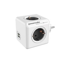 파워존 파워큐브 4000w 고용량 멀티탭 4구 USB 그레이 16A, 단품, 단품