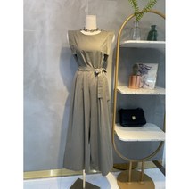 (당일발송)아이 민소매 라운드넥 핀턱 점프수트 2color C