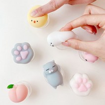 말랑 그립 스마트톡 젤리 모찌 부드러운 핸드폰거치대, 1.그레이 발바닥, 모찌폰톡