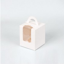 천운패키지 머핀창박스(1구)화이트 1묶음(50개), 단품, 1개