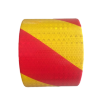 안전표지10 cm * 1 m 자기 접착 pvc 반사 안전 테이프 도로 교통 건설 현장 기호, 03 Orange Red Twill
