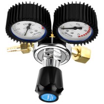 레귤레이터 CO2 가스 병 조절기 이산화탄소 용접 압력 감속기 컨트롤러 용 듀얼 게이지 측정기, 한개옵션0