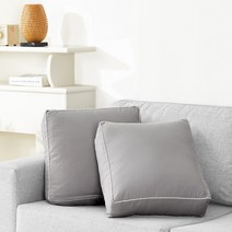 네모라인 [신상품] 달잠쿠션 순면 사각 등쿠션 겸 소파쿠션 베개(솜포함), 마이크로솜(소형), 웜그레이