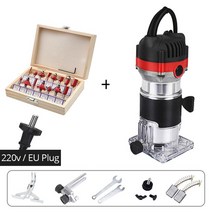 목공 공구 트리머 목재 라우터 공구 콤보 키트 800w 30000rpm 전기 목공 기계 파워 수동 트리머 도구, 01 SET 1