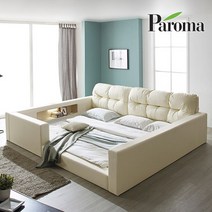 리나 범퍼 패밀리침대+솔리드7존40T독립매트리스Q+SS, 아이보리