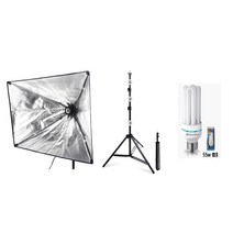 생활살림 셀프 돌잔치 쇼핑몰 상품 사진 촬영조명, 소프트박스_1구+삼각대+장수램프1개