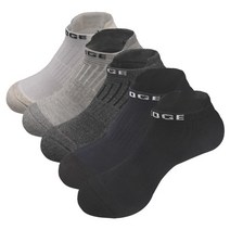 메리노 울 양말 물집방지 Yuedge 남성 에어 쿠션 면 통기성 캐주얼 스포츠 로우 컷, 1910믹스, 리터(남자 6.5-9.5 미국)