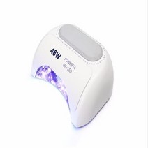 전문 듀얼 칩 UV LED 램프 48W 빠른 경화 네일 건조기 디지털 타이밍 핸드 센서 바니시 매니큐어 기계 고형, WHITE+EU