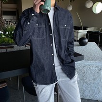 조군샵 조군샵 알레티 오버핏 데님 셔츠_SH3358