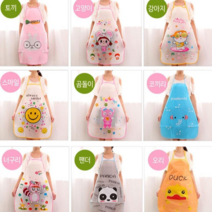 지니홀딩스 실용적인 캐릭터 방수앞치마 비닐앞치마 주방 앞치마 미술 앞치마 가성비 앞치마, 팬더, 1개