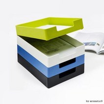 a4 이면지함 적층형 서류트레이 a4용지보관함 a4서랍, 색상_블랙