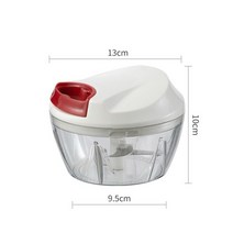 수동 다지기 Multifunction Speedy Fruit Twist Shredder Manual Meat Vegetable Grinder Chopper Garlic Cutter, [03] white 500ml