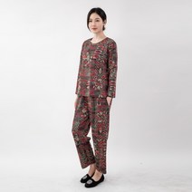 엄마옷 모슬린 편안한면 상하세트 홈웨어 HS112172마담 미시옷 50대 중년여성의류 60대 엄마옷 빅사이즈 할머니옷 여성옷