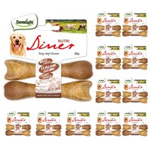 덴탈라이트 뉴트리 다이너 덴탈껌 중형견 M 90g, 소고기 맛, 12개입