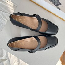 카멜브라운 지쎄수제화 제이스 메리제인 통굽힐