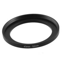 SODIAL(R) 카메라 수리 43mm-52mm 금속 스텝 업 필터 링 어댑터, [01] Black, 01 Black