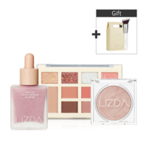 리즈다 선물세트 리즈다 블러셔&팔레트(10구)&하이라이터 set, 02 로제 코랄, 02 누디 피치+02 뮬리 연서