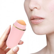 페이스 오일 롤러 얼굴 티존 마사지 모공 기름 흡수 지성 피지 제거 휴대용 컨트롤, 페이스 오일 롤러_핑크