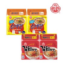 [오뚜기] 스낵면 멀티팩 (108gx5) x 2개 + 김치라면 멀티팩 (120gx4) x, 상세 설명 참조