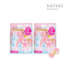 [수이사이] 뷰티 클리어 파우더 워시 N 사쿠라&피치향 (32개입) X 2개, 1세트