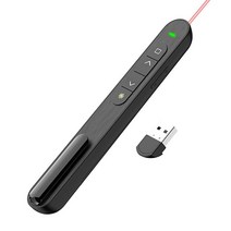 QUI 프리젠테이션 클리커 하이퍼링크 볼륨 컨트롤 무선 프레젠터 PPT 파워포인트 RF 2.4GHz USB 리모컨 키노트/PPT/Mac/PC용197713, 4 Key Black Clip