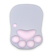 고양이 손목보호 젤 마우스패드 NP-501, 그레이, 1개