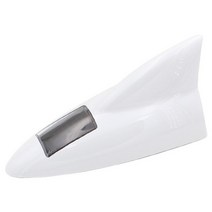 자동차 상어 지느러미 안테나 태양광 LED 경고 테일 라이트 지붕 장식, 04 WHITE
