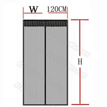 안티 곤충 비행 버그 커튼 마그네틱 스크린 도어 모기장 메쉬 전체 프레임 자기 abhesive 후크 루프 사용자 정의 크기, Customized size, Width 120cm