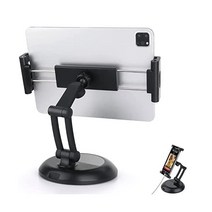 Mippko 태블릿 스탠드 5~12.9인치 아이패드/ 삼성 탭 / 넥서스 LG G 패드 e 리더 휴대폰 360° 회전 및 접이식 알루미늄 합금 암 가정 사무실 주방 소매 키오스크