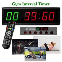 1.5 인치 6 자리 LED 타이머 권투 체육관 CROSSFIT TABATA EMOM 간격 프로그래밍 가능한 카운트 다운/최대, UK Plug_One Size, UK Plug_One Size, 상세 설명 참조0