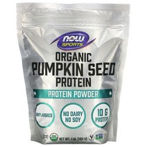 나우푸드 스포츠 유기농 호박씨 단백질 분말 무맛 454g (1 lb)옵션확인필수