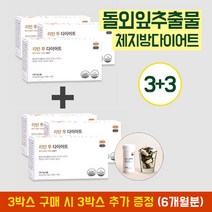 [건강기능식품/식약처인증] 리턴 투 다이어트 식물성 돌외잎주정추출분말 비타민 이중정 체지방감소 체지방감소 변비해소, 3+3BOX (15병)