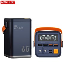 캠핑용 올인원 파워뱅크 60000mah 전원 은행 공급 스테이션 pd45w usb c, pd45w 블랙