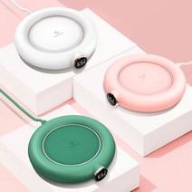에코럭키 USB 보온 컵받침 워머 온도조절 머그컵 커피 보온, 스마트터치컵워머-그린