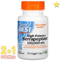 닥터스베스트 High Potency Serrapeptase 120 000 SPU 90정 3통, 1개, 기본